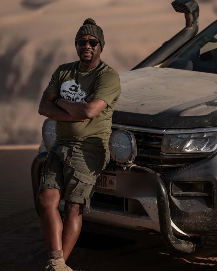 Ronnie of Ngamla 4x4 Adventures alongside his vehicle