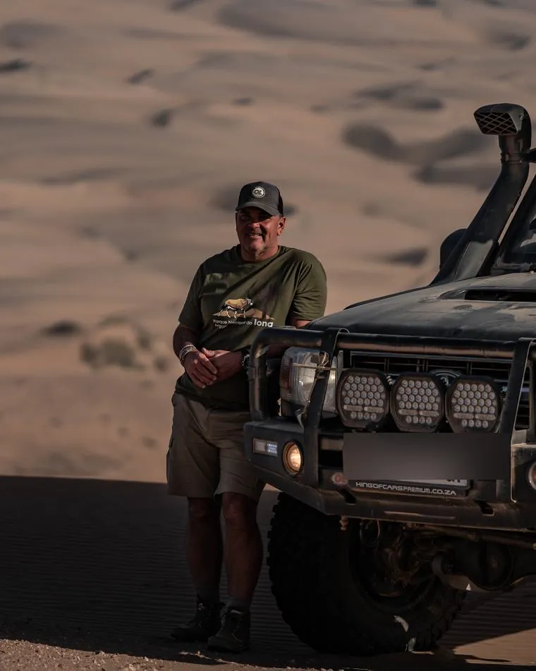 Darrell van Zeil alongside the Opposite Lock Land Cruiser